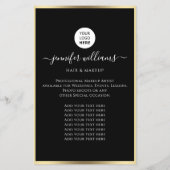 Foto Logo Promotionele Metallic Goud Zwart Modern Flyer (Achterkant)