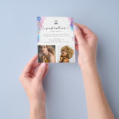 Foto Logo Promotionele Waterverf Holo Glitter Flyer (Hand)