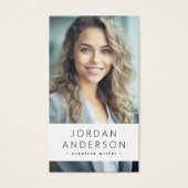 Foto logo QR code dusty zee green visitekaartje (Voorkant)