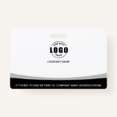 Foto Logo QR Code Employee Black and White Badge (Achterkant)