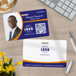 Foto Logo QR Code Employee Corporate Oranje Badge