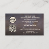 Foto Logo QR-code Klassieke auto Visitekaartje (Achterkant)
