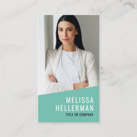 Foto Logo QR Code Modern Professioneel Verticaal Visitekaartje (Voorkant)