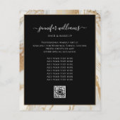 Foto Logo QR Code Promotion Gold Marble Modern Flyer (Achterkant)