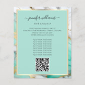 Foto Logo QR Code Promotioneel Goud Groen Marmer Flyer (Achterkant)