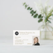 Foto Logo Real Estate Agent invoegen Visitekaartje (Staand voorkant)