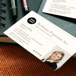 Foto Logo Real Estate Agent invoegen Visitekaartje