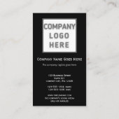 Foto Logo Sjabloon Gewoon dubbelzijdig zwart Visitekaartje (Achterkant)