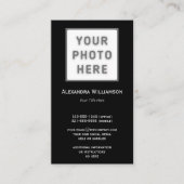 Foto Logo Sjabloon Gewoon dubbelzijdig zwart Visitekaartje (Voorkant)