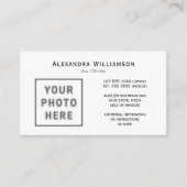 Foto Logo Sjabloon zwart wit vooraan Visitekaartje (Voorkant)