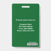 Foto Logo Streepjescode Groen Wit Geel Geometrisch Badge (Achterkant)