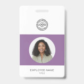 Foto, logo, streepjescode, naam-ID van werknemer Badge (Voorzijde)