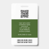 Foto, logo, streepjescode, naam-ID van werknemer Badge (Achterkant)