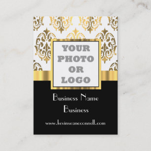 Foto logo van zwart-gouden dampen visitekaartje