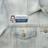 Foto Logo Werknemer Blauw Naamplaatje (In situ)