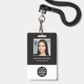 Foto Logo Werknemer QR Code Barcode ID Badge (Voorzijde met lanyard)