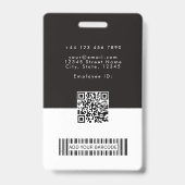 Foto Logo Werknemer QR Code Barcode ID Badge (Achterkant)