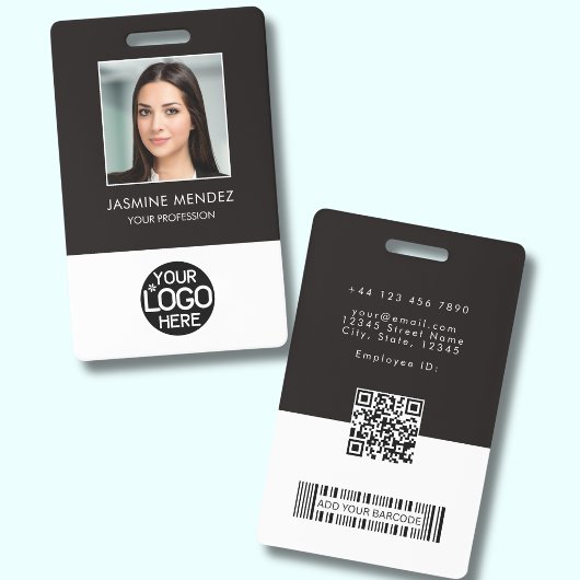 Foto Logo Werknemer QR Code Barcode ID Badge