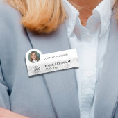 Foto Logo Wit Grijs Marmer Professioneel Bedrijf Naamplaatje