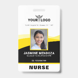 Foto Logo Yellow Black Sjabloon Corporate Name ID Badge