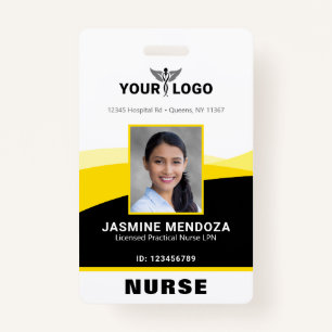 Foto Logo Yellow Black Sjabloon Corporate Name ID Badge