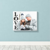 Foto LOVE Typography Keepomwille Home Decor Canvas Afdruk (Insitu (Houten vloer))