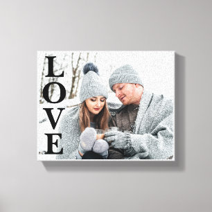 Foto LOVE Typography Keepomwille Home Decor Canvas Afdruk