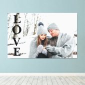 Foto LOVE Typography Keepomwille Home Decor Canvas Afdruk (Insitu (Houten vloer))