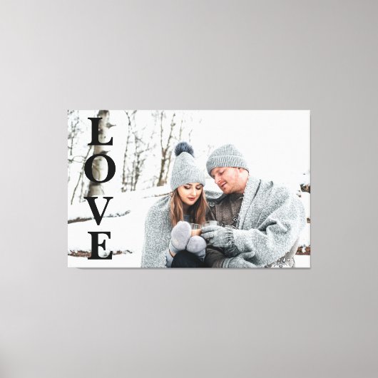 Foto LOVE Typography Keepomwille Home Decor Canvas Afdruk (Voorkant)