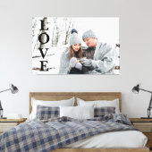 Foto LOVE Typography Keepomwille Home Decor Canvas Afdruk (Insitu (Slaapkamer))