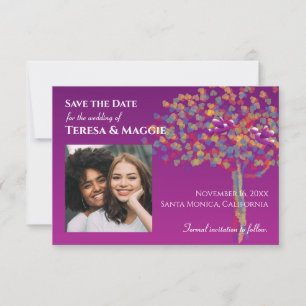 Foto: Lovevogels Cassis Paars Save the Date