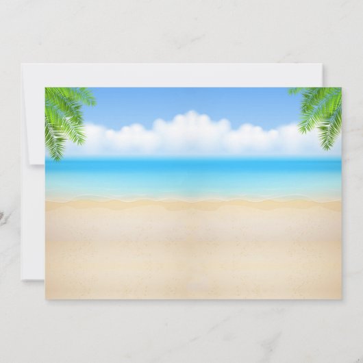 Foto Luau verjaardagsuitnodiging Luau-uitnodiging Kaart (Achterkant)