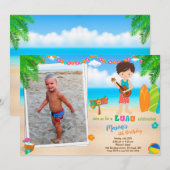 Foto Luau verjaardagsuitnodiging Luau-uitnodiging Kaart (Voorkant / Achterkant)