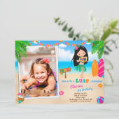 Foto Luau verjaardaguitnodiging Luau uitnodiging 1 (Staand voorkant)