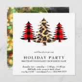 *~* FOTO Luipaard Plaid AP20 Kerstfeest Kaart (Voorkant / Achterkant)