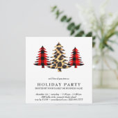 *~* FOTO Luipaard Plaid AP20 Kerstfeest Kaart (Staand voorkant)