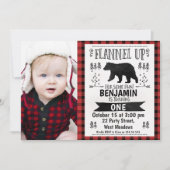 Foto Lumberjack 1e verjaardag uitnodiging (Voorkant)