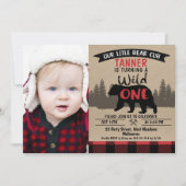 Foto: Lumberjack Beer Keub 1e verjaardag Uitnodigi Kaart (Voorkant)