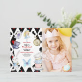 Foto Magische Alice in Wonderland Verjaardag Kaart (Staand voorkant)