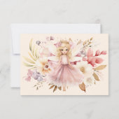 Foto Magische Fee Bloementuin 1e Verjaardag Bedankkaart (Achterkant)