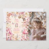 Foto Magische Fee Bloementuin 1e Verjaardag Kaart (Voorkant)