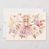 Foto Magische Fee Bloementuin 1e Verjaardag Kaart (Achterkant)