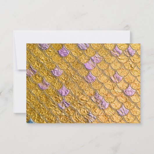 Foto Magische Zeemeermin Verjaardagsfeest Bedankkaart (Achterkant)