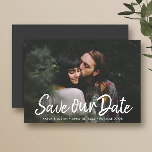 Foto magneet save the date trouw uitnodiging magnetische uitnodiging