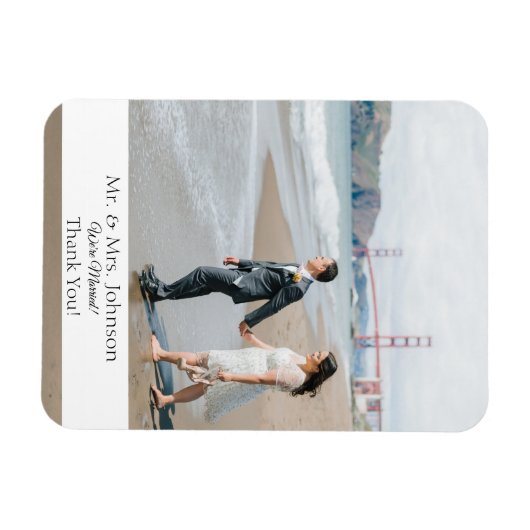 Foto Magnet Modern Dank u Magnet-Bottom Banner Magneet (Horizontaal)