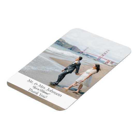 Foto Magnet Modern Dank u Magnet-Bottom Banner Magneet (Linkerzijde)