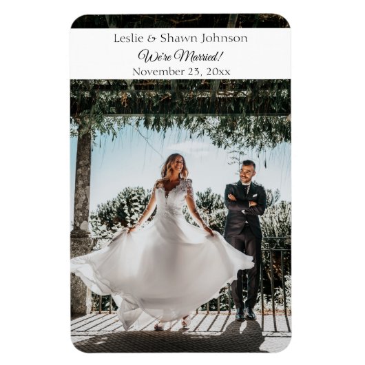 Foto Magnet Modern Wedding Announcement Magnet Magneet (Verticaal)