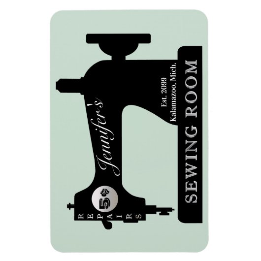 Foto Magnet Seamstress Quilter Seamress Room Magneet (Verticaal)