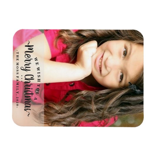 Foto Magnet - Wij wensen u een prettige kerstdag Magneet (Horizontaal)