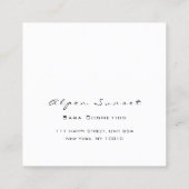 Foto Make-up Artiest Wimper Roze Brows Bloemen Vierkante Visitekaartje (Achterkant)